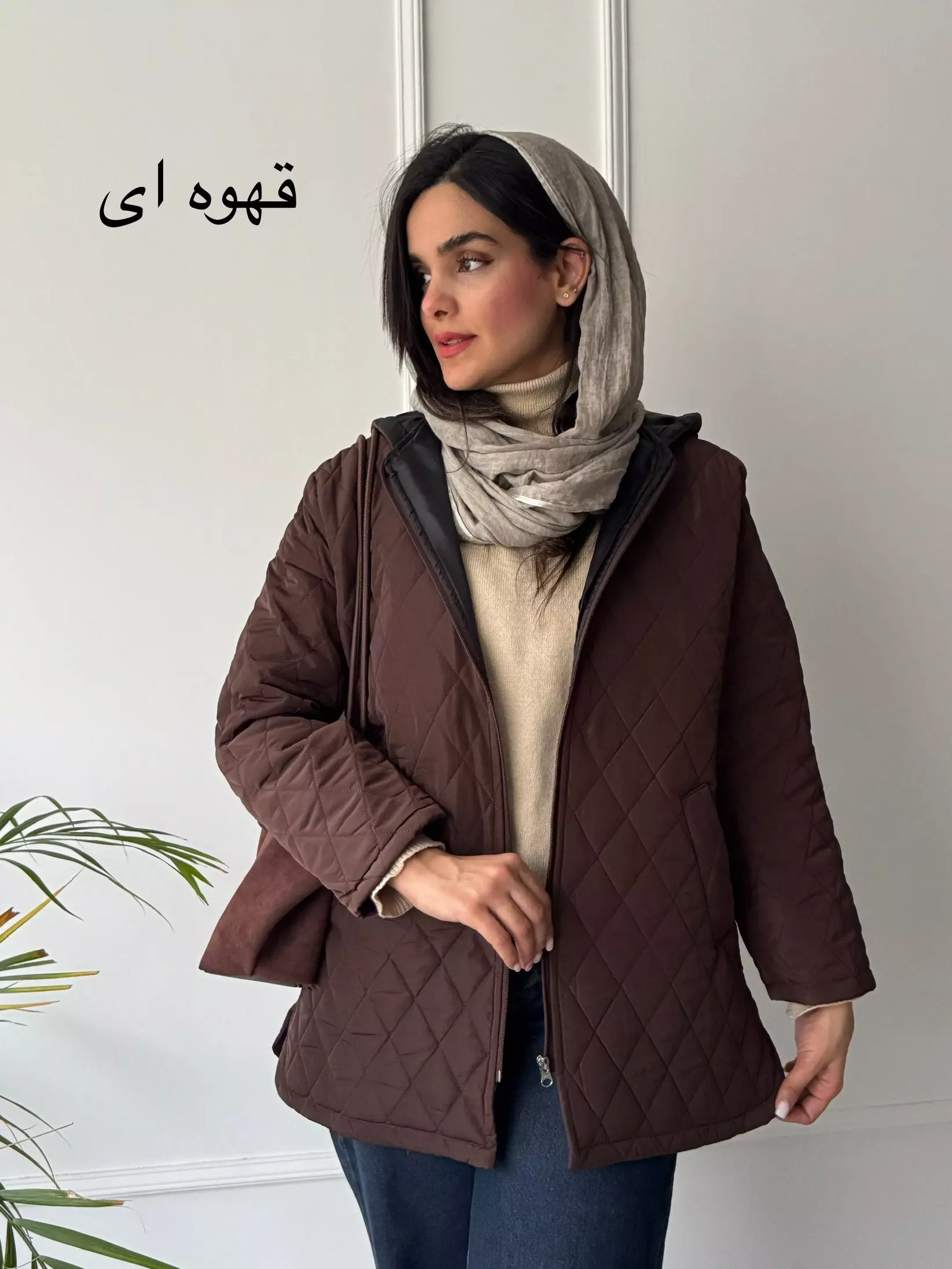 کاپشن زنانه کلاهدار آستردار ونوس